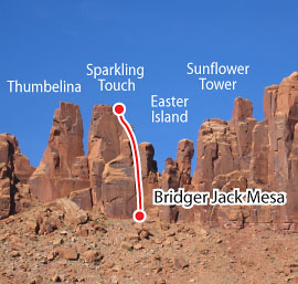 Sparkling Touch, Desert Towers Route Photo