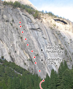 Serenity Crack, Yosemite Route Photo