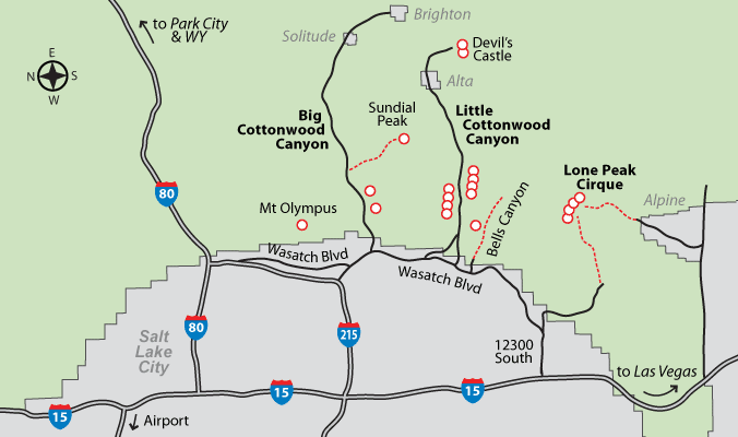 Wasatch Range Overview Map